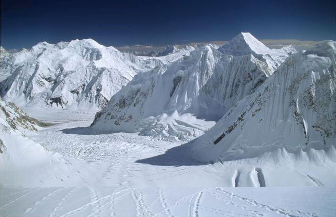 View from camp 3 to base camp