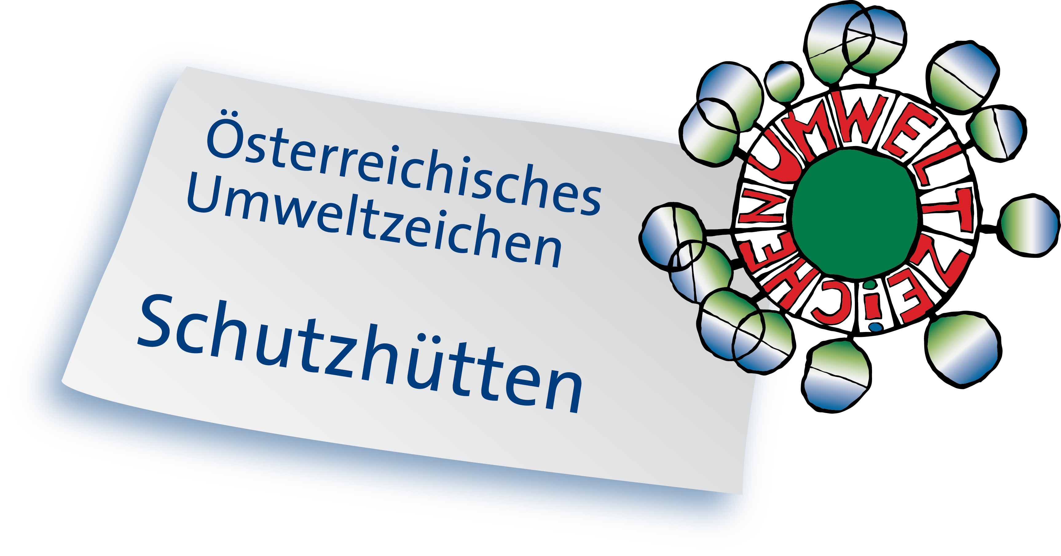 Österreichisches Umweltzeichen SCHUTZHÜTTEN-Logo